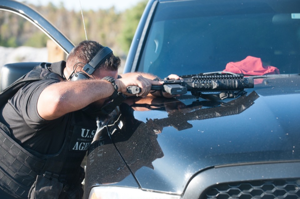 USS Academy outdoor range shooting practice