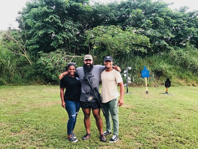 USS Academy team at outdoor range