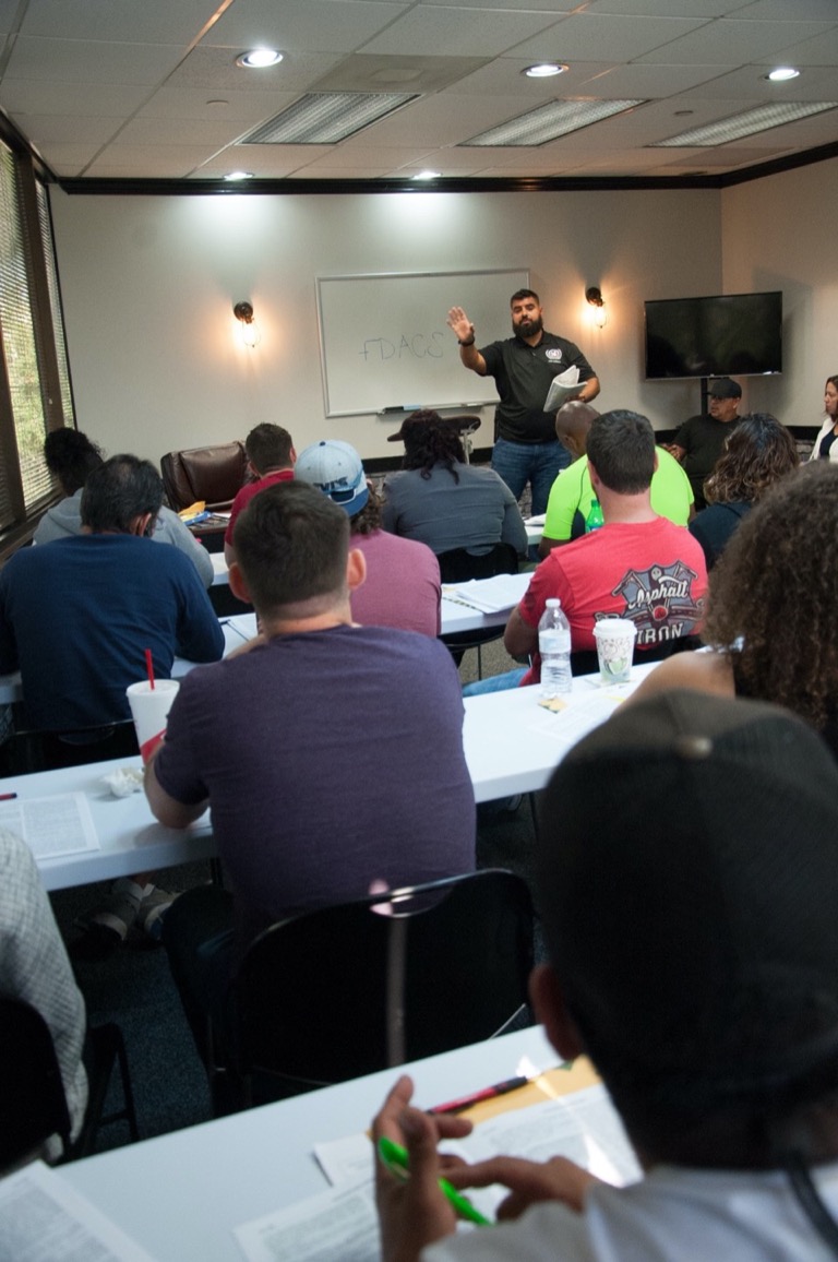 USS Academy classroom firearms instruction session